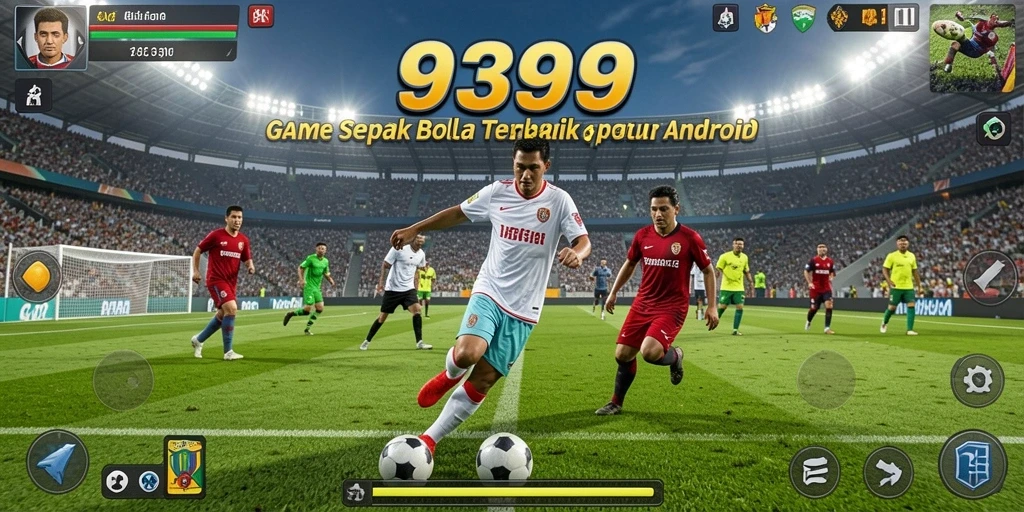 Screenshot gameplay 9399 dengan aksi pertandingan seru.