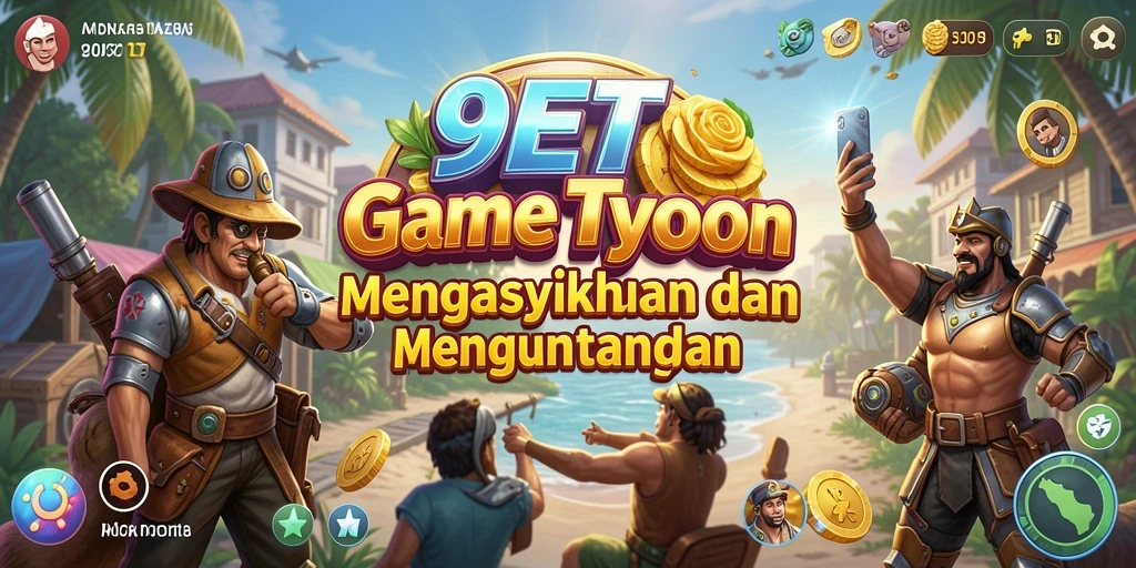 Screenshot utama 9ET menampilkan keseruan bermain Tycoon.