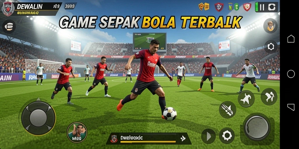 Tampilan aksi mendebarkan di lapangan sepak bola DEWALIN.