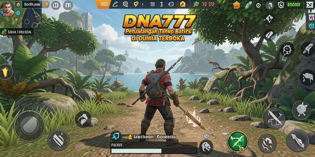 Tampilan gameplay menakjubkan di dunia terbuka DNA777.
