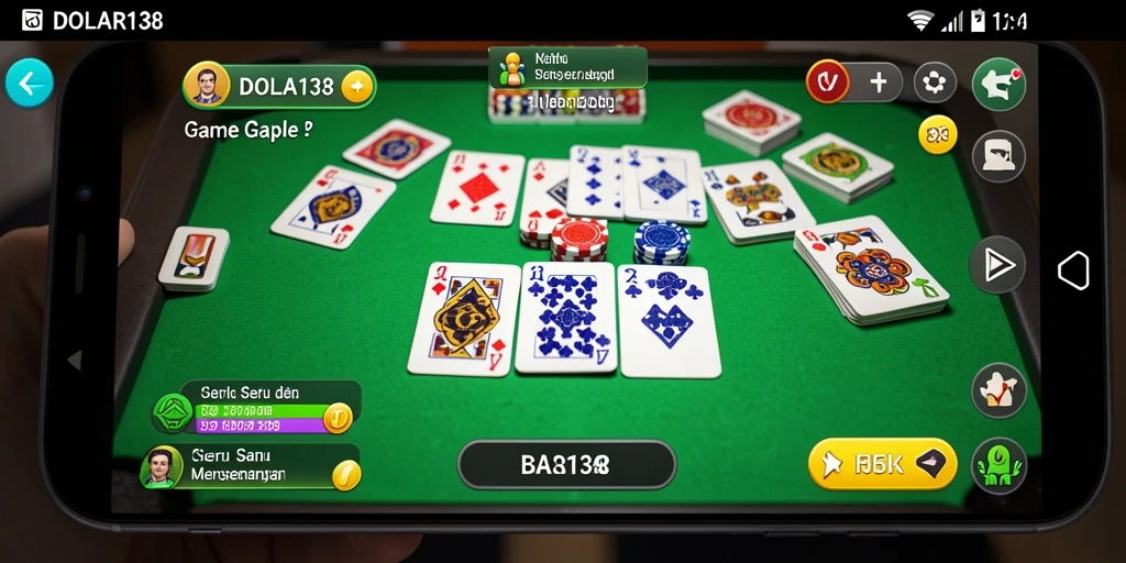 Tampilan gameplay DOLAR138 yang menarik dan seru saat bermain Gaple.
