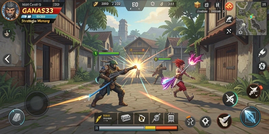 Tampilan gameplay yang menegangkan dan penuh strategi.