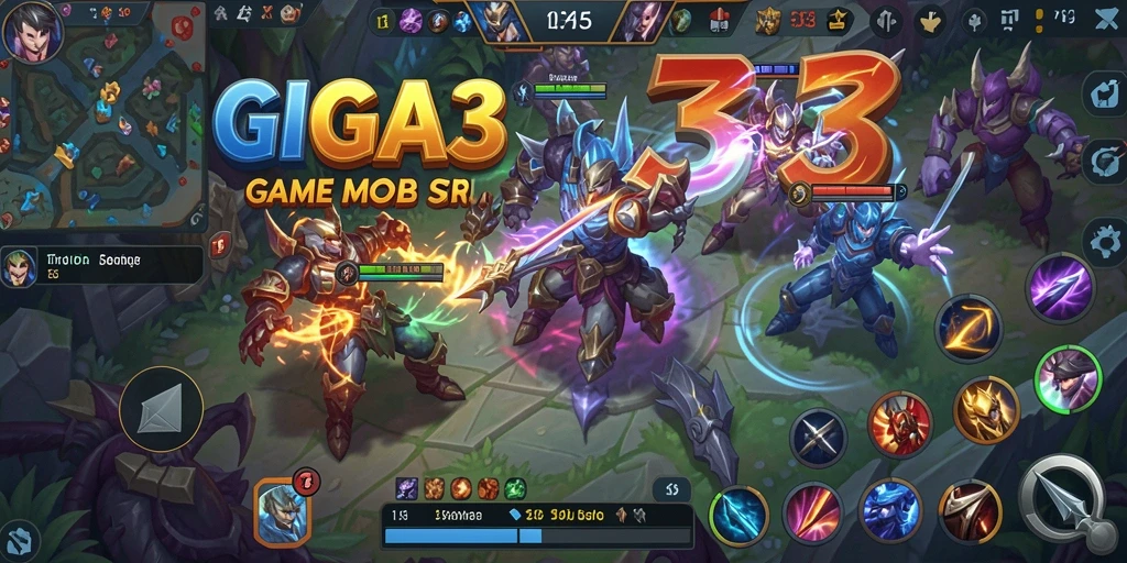 Tampilan gameplay seru GIGA33 dalam pertarungan MOBA.