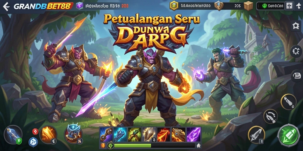 Tampilan seru dari gameplay ARPG di GRANDBET88.