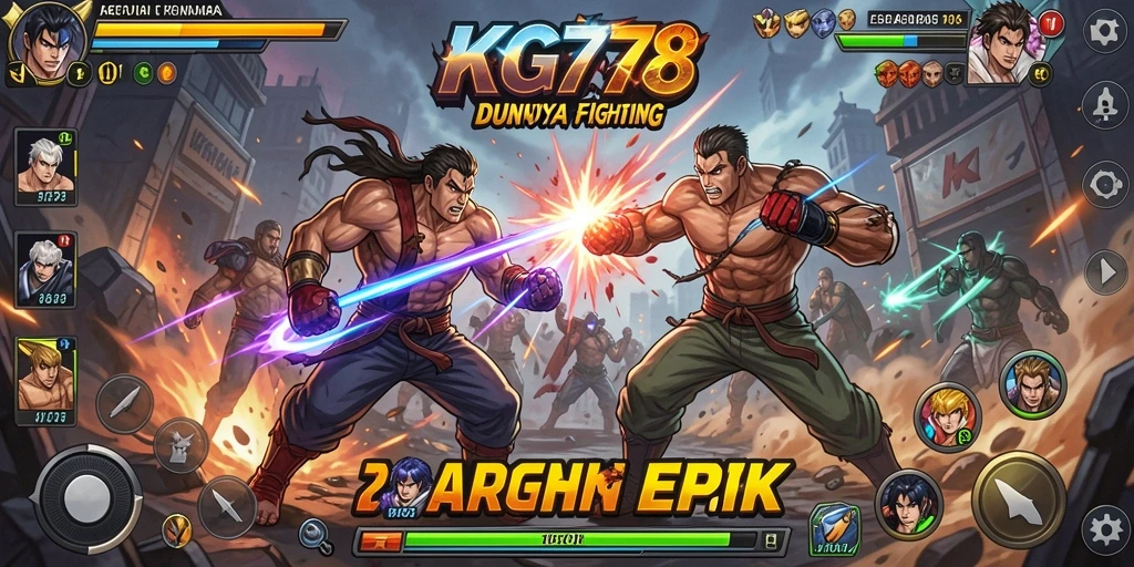 Tampilan gameplay KG778 yang mendebarkan dan penuh aksi Fighting.