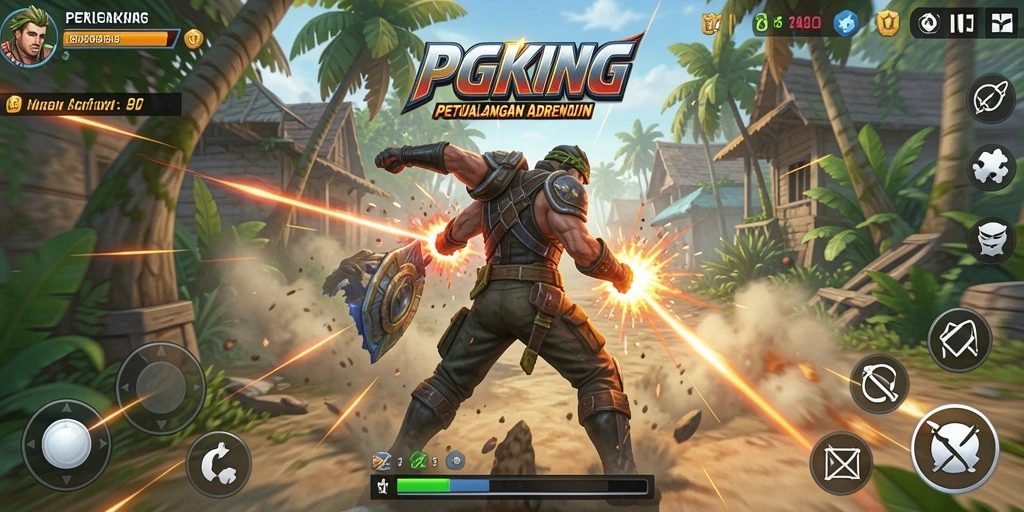 Tampilan aksi mendebarkan dalam gameplay PGKING.