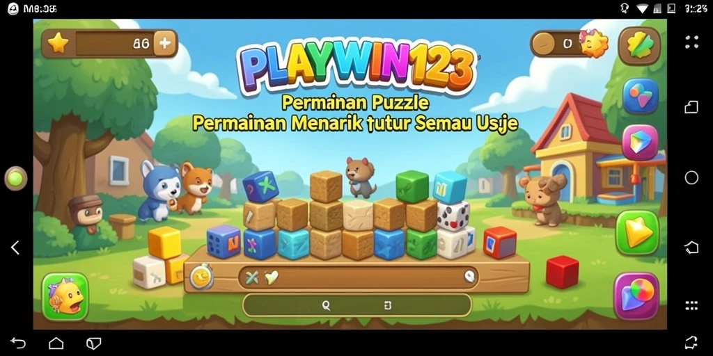 Tampilan gameplay utama dari PLAYWIN123 yang penuh tantangan.