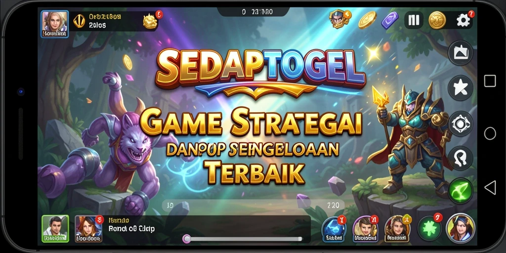 Tampilan gameplay SEDAPTOGEL dengan pertempuran taktis yang menarik.
