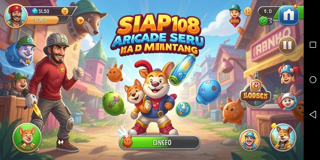 Tampilan utama gameplay SIAP108 dengan keseruan Arcade.