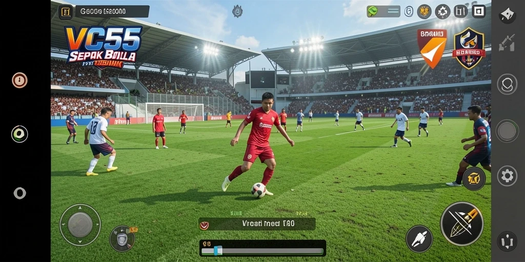 Tampilan gameplay VC55 yang menegangkan di lapangan.