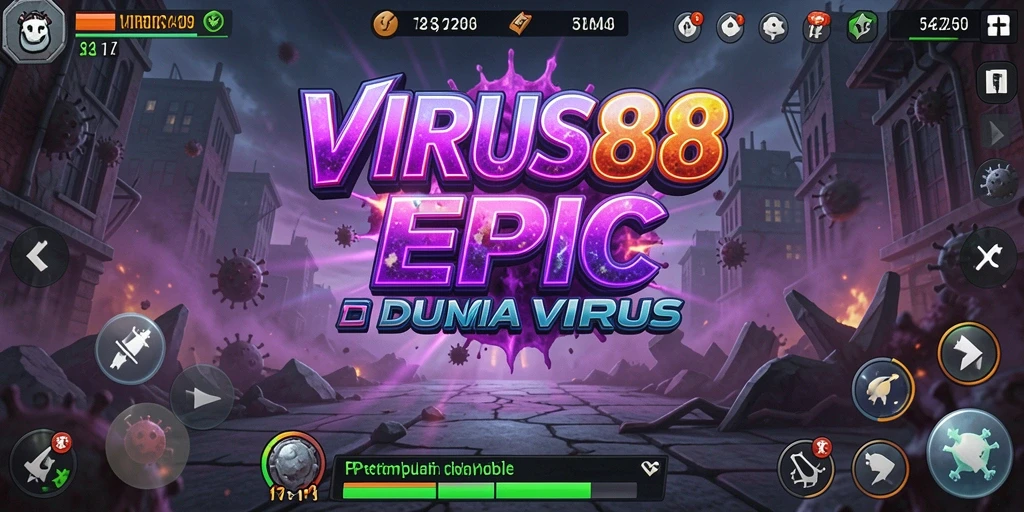 Tampilan seru dari gameplay Fighting di VIRUS88.