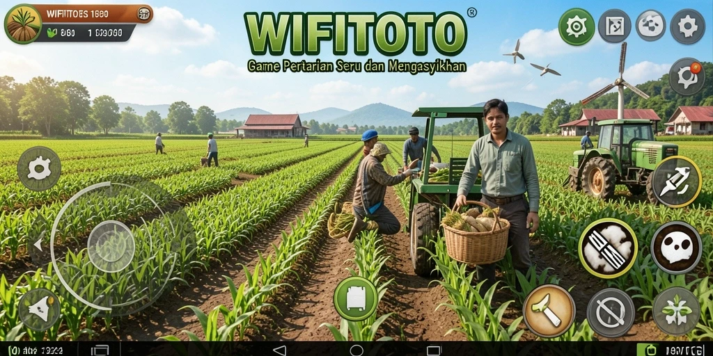 Screenshot utama WIFITOTO menampilkan gameplay bertani yang seru dan interaktif.
