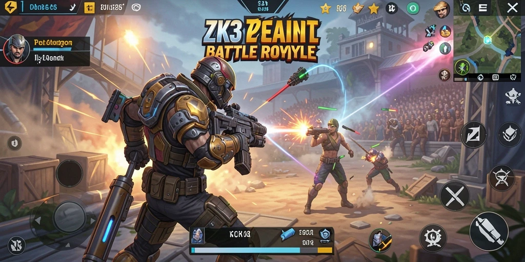 Gameplay mendebarkan ZK3 dalam pertempuran Battle Royale.